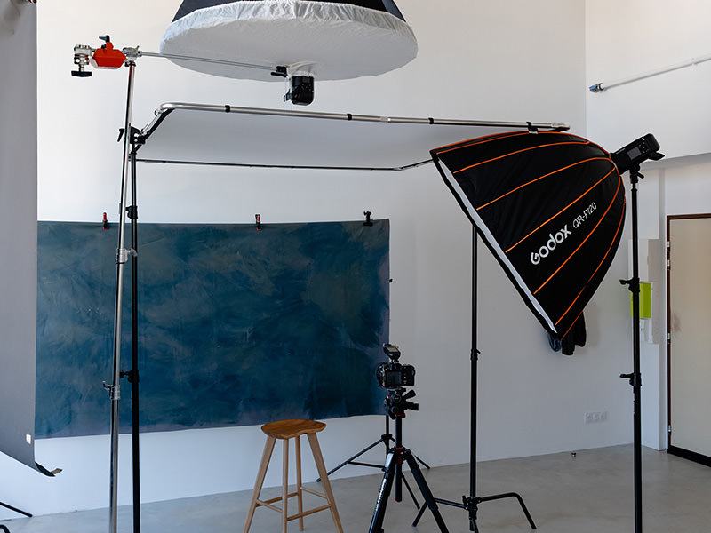 Backstage shooting au studio photo Angers